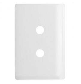 Placa P/ 2 Furos 4x2 Com Suporte - Novara Branco